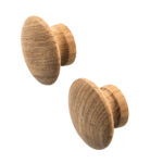 WHITECAP TEAK 2" ROUND DRAWER KNOB 2 PK