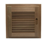 WHITECAP TEAK LOUVERED DOOR & FRAME 15" X 15" RIGHT HAND