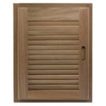 WHITECAP TEAK LOUVERED DOOR & FRAME 15" X 20" RIGHT HAND