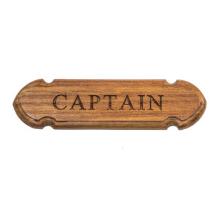 WHITECAP TEAK CAPTAIN NAME PLATE