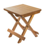 WHITECAP TEAK GROOVED TOP FOLD AWAY TABLE/STOOL