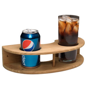 WHITECAP TEAK CURVED TWO DRINK RACK