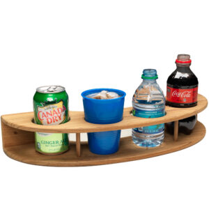 WHITECAP TEAK CURVED FOUR DRINK RACK