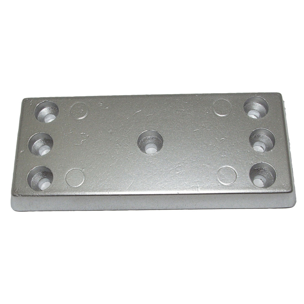 TECNOSEAL TEC-30 HULL PLATE ANODE ZINC 6-1/8"X2-5/8"X5/8"