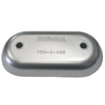 TECNOSEAL Z406 HULL PLATE ANODE ZINC 8.5"X4.2"X1.1"