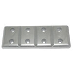 TECNOSEAL TEC-40 HULL PLATE ANODE ZINC 7-1/2"X2-3/4"X1/2"
