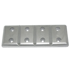 TECNOSEAL TEC-40 HULL PLATE ANODE ZINC 7-1/2"X2-3/4"X1/2"
