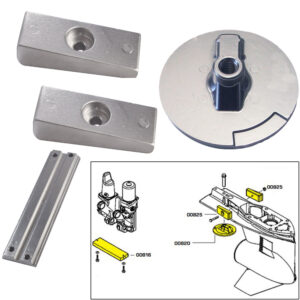 TECNOSEAL ANODE KIT VERADO 4 W/ HARDWARE ZINC POLYBAG