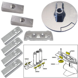 TECNOSEAL ANODE KIT VERADO 6 W/ HARDWARE ALUMINUM POLYBAG