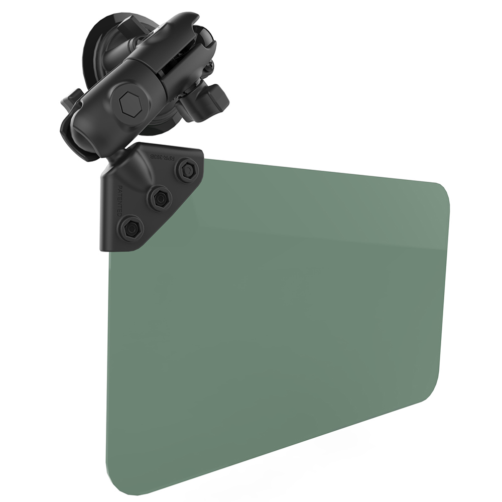 RAM MOUNT SUCTION CUP MOUNT W/ DARK GREEN SUN VISOR 50% TINT - Image 2