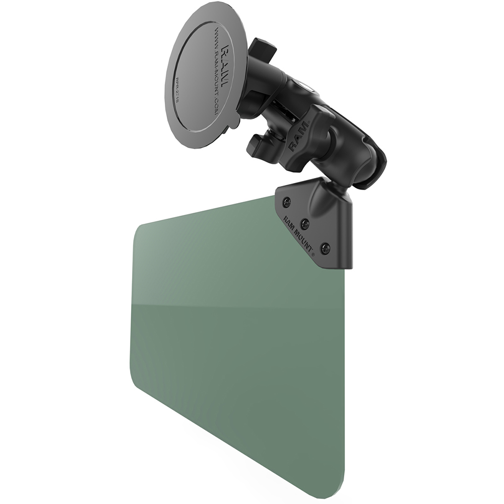 RAM MOUNT SUCTION CUP MOUNT W/ DARK GREEN SUN VISOR 50% TINT - Image 3