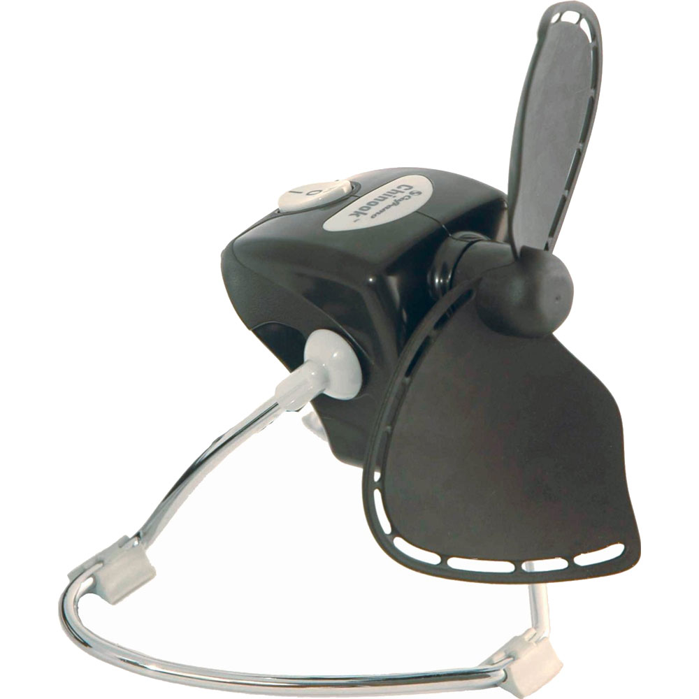 CAFRAMO CHINOOK 120VAC 2-SPEED 7" DESK FAN BLACK 6' CORD