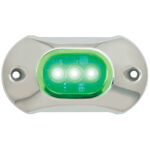 ATTWOOD LIGHTARMOR UNDERWATER LIGHT 3 LED GREEN