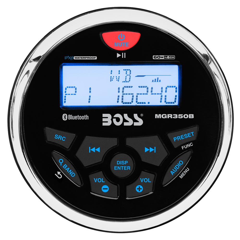 BOSS AUDIO MGR350B MARINE  GAUGE STYLE MP3/AM/FM/RDS