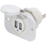 BLUE SEA 1016200 12V DUAL USB CHARGER SOCKET WHITE