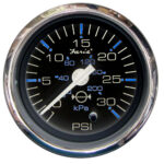 FARIA CHESAPEAKE BLACK 2" WATER PRESSURE GAUGE KIT 30PSI
