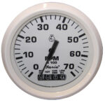 FARIA DRESS WHITE 4" TACHOMETER W/ SYSTEMCHECK GAS