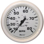 FARIA DRESS WHITE 4" SPEEDOMETER 80MPH - PITOT