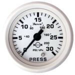 FARIA DRESS WHITE 2" WATER PRESSURE GAUGE KIT 30PSI