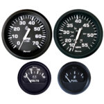 FARIA EURO BLACK BOX SET OUTBOARD SPEEDO TACH