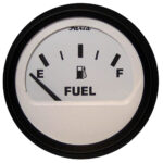 FARIA EURO WHITE 2" FUEL LEVEL GAUGE (E-1/2-F)