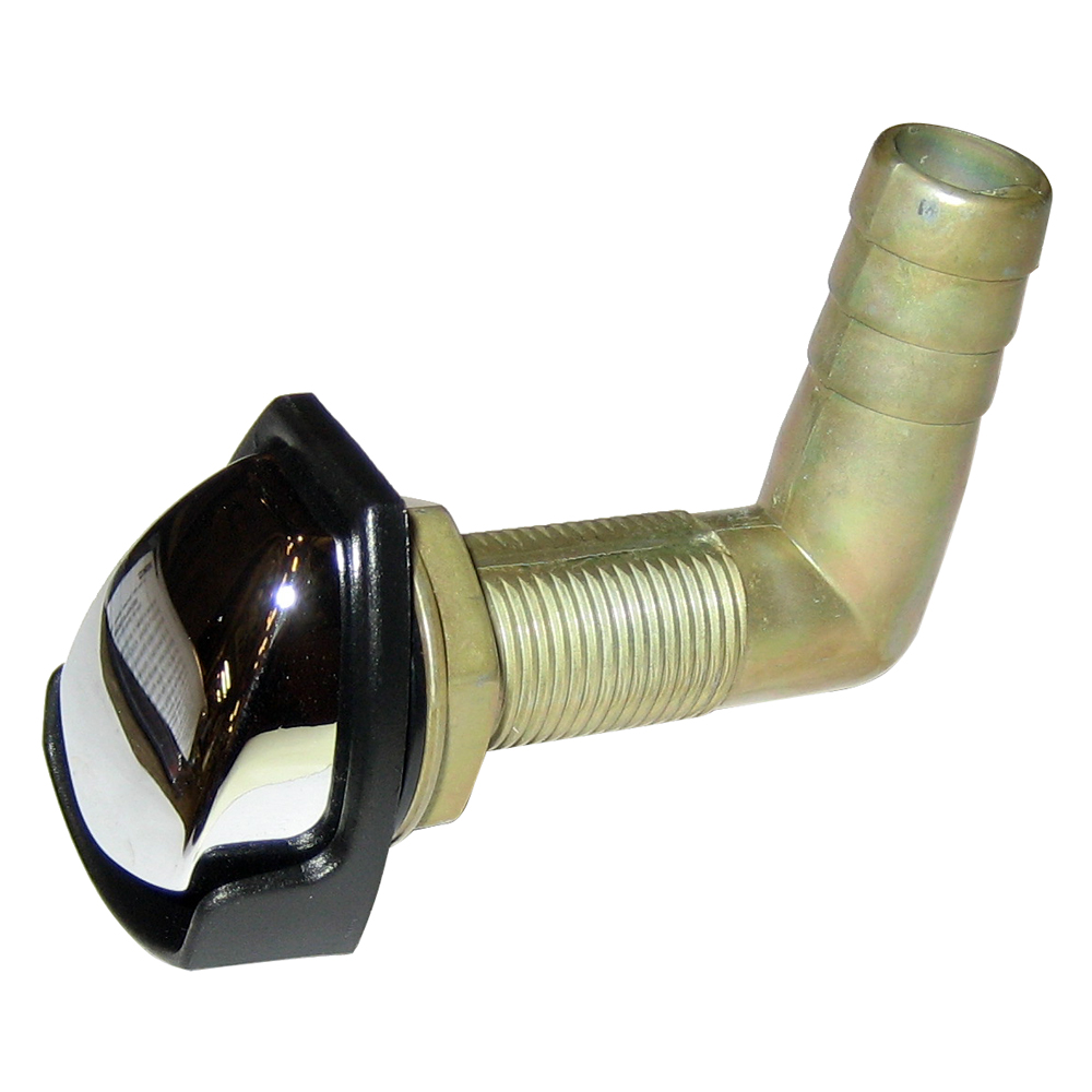 PERKO CHROME PLATED ZINC GAS TANK VENT W/ SWIVEL ELBOW