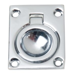 PERKO CHROME PLATED ZINC FLUSH RING PULL 1-3/4" X 1-1/8"