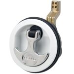 PERKO FLUSH LATCH WHITE OFFSET CAM BAR 2.5" HOLE