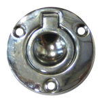 PERKO 2" ROUND FLUSH RING PULL CHROME PLATED ZINC