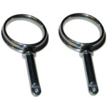 PERKO ROUND TYPE ROWLOCK HORNS CHROME PLATED ZINC