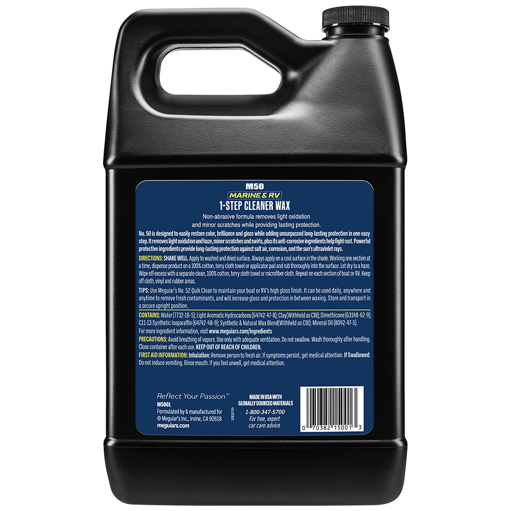MEGUIAR'S BOAT/RV CLEANER WAX LIQUID 1 GAL - Image 2