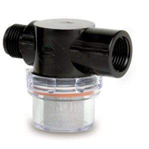 SHURFLO TWIST ON STRAINER 1/2" PIPE INLET CLEAR BOWL