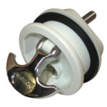 WHITECAP T-HANDLE LATCH CP ZAMAC/WHITE NYLON LOCKING