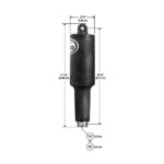 LENCO EXTREME DUTY ACTUATOR 12V 2-1/4" STROKE 5/16" - 3/8"