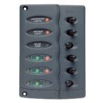 BEP CONTOUR SWITCH PANEL 6 SWITCHES W/ PTC FUSING