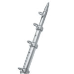 TACO 8' SILVER/SILVER 1 1/8" CENTER RIGGER POLE