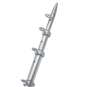 TACO 8' SILVER/SILVER 1 1/8" CENTER RIGGER POLE
