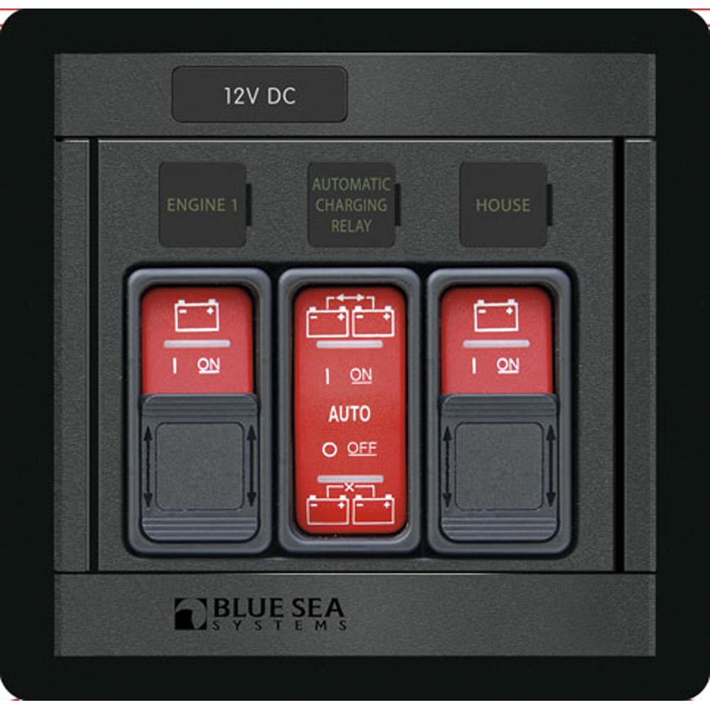 BLUE SEA 1147 REMOTE CONTROL SWITCH 360 PANEL 2 RBS & 1 ACR