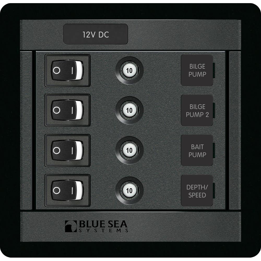 BLUE SEA 1455 4 POSITION SWITCH CLB SQUARE