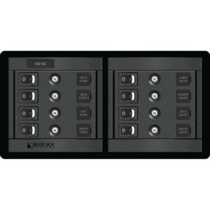 BLUE SEA 1456 8 POSITION  SWITCH CLB HORIZONTAL