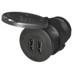 BLUE SEA 1045 12/24V DUAL USB CHARGER 1 1/8" HOLE MOUNT