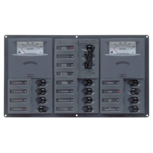 BEP AC CIRCUIT BREAKER PANEL  WITH ANALOG METERS 12SP 2DP