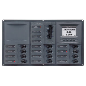 BEP AC CIRCUIT BREAKER PANEL WITH DIGITAL METERS 12SP 2DP