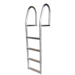DOCK EDGE ALUMINUM 4 STEP FIXED DOCK LADDER WELD FREE