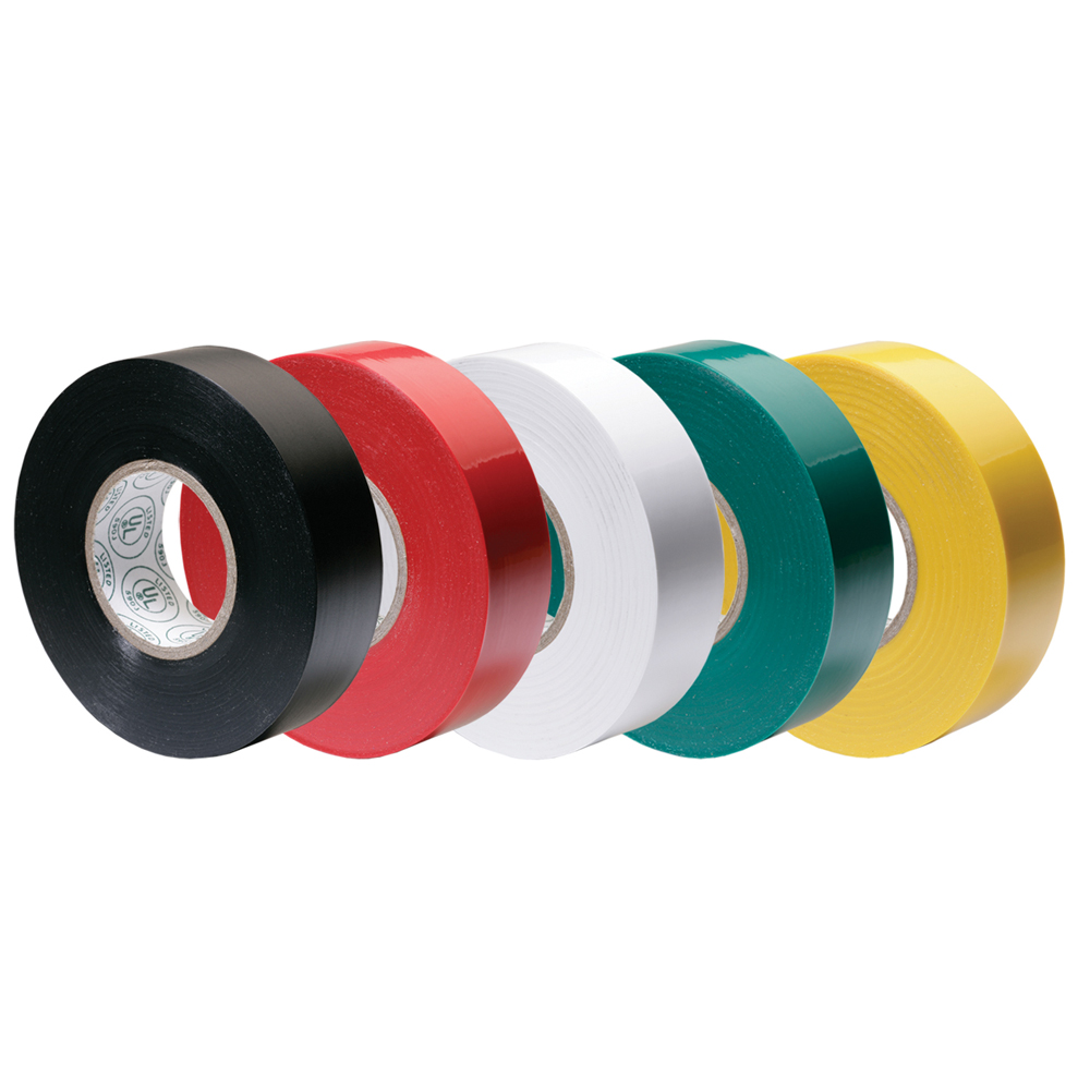 ANCOR PREMIUM ELECTRICAL TAPE 1/2" X 20' BLK RED WHT GRN YLW