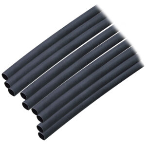 ANCOR HEAT SHRINK TUBING 3/16" X 6" BLACK 10 PACK 20-12 AWG