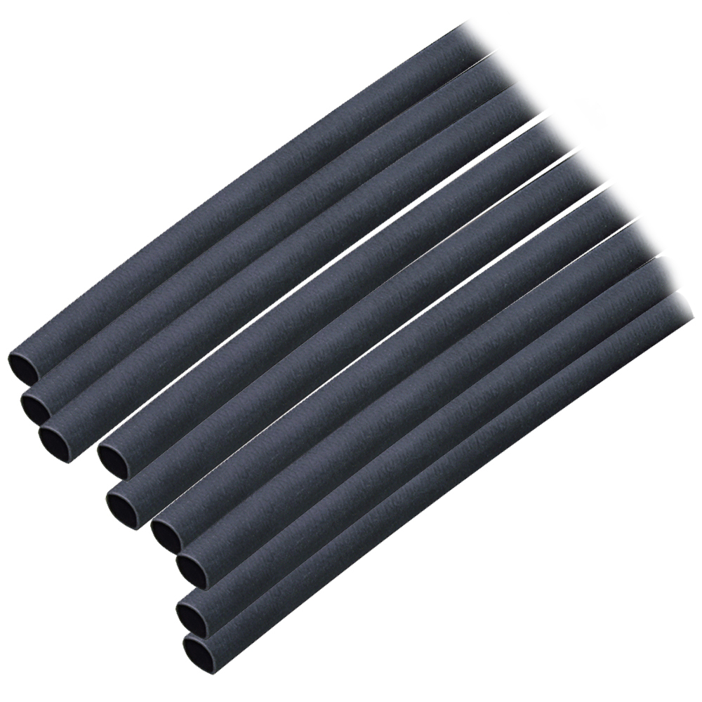 ANCOR HEAT SHRINK TUBING 3/16" X 6" BLACK 10 PACK 20-12 AWG