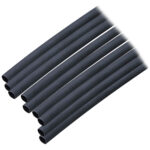 ANCOR HEAT SHRINK TUBING 3/16" X 12" BLACK 10 PACK 20-12 AWG