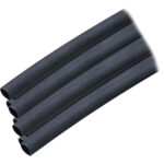 ANCOR HEAT SHRINK TUBING 1/4" X 6" BLACK 10 PACK 16-10 AWG