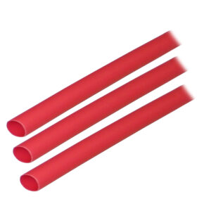 ANCOR HEAT SHRINK TUBING 1/4" X 3" RED 3 PACK 16-10 AWG